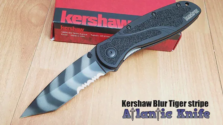KERSHAW BLUR TIGER STRIPED TANTO SERRATED COMBO EDGE - 1670TTSST