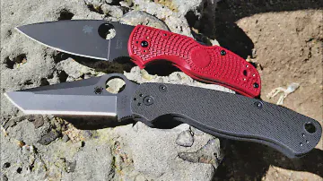 Spyderco Paramilitary 2 Tanto DLC And St. Nick's Knives Native 5 Lightweight CPM 4V DLC Knife Video